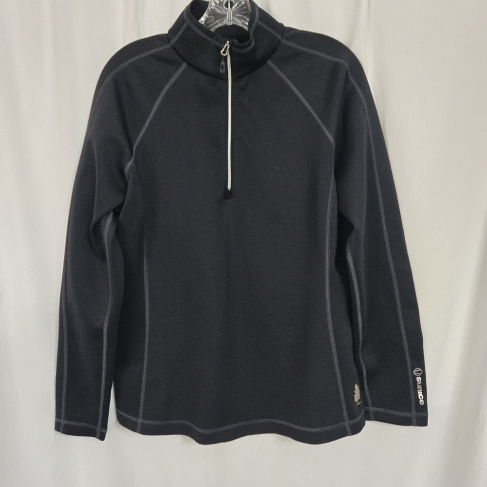 Sunice Black Quarter Zip Pull Over Activewear Fall Jacket Size L